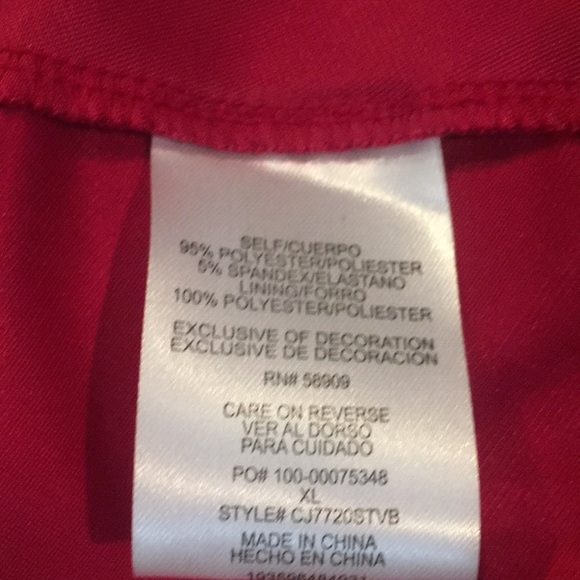 NWT Copper key Red velvet dress long sleeves L &M - Picture 10 of 12